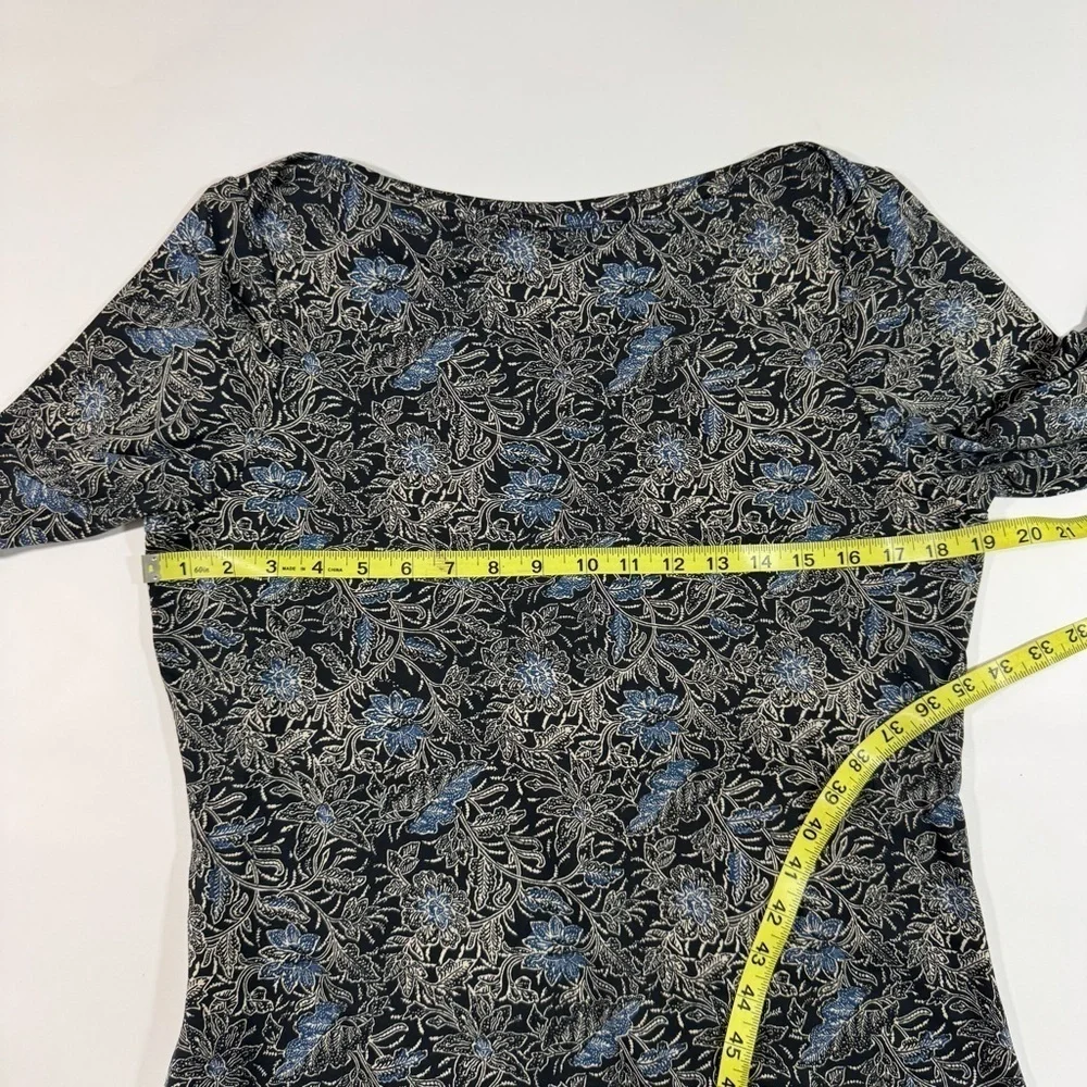 Title Nine Buttah Majorelle Dress Swift Snap Black Floral - Picture 7 of 8